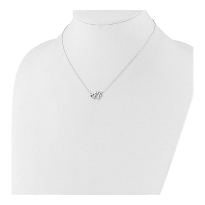 Sterling Silver CZ Heart Pawprint Necklace – view 4