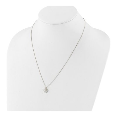 Sterling Silver Mother of Pearl & CZ Paw Print Necklace – view 3