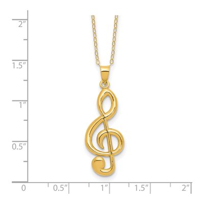 Gold-Plated Sterling Silver Treble Clef Necklace – view 5
