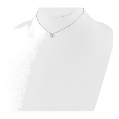 Girls' Sterling Silver CZ Heart Necklace & Earring Set – view 5
