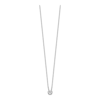 Girls' Sterling Silver CZ Heart Necklace & Earring Set – view 6