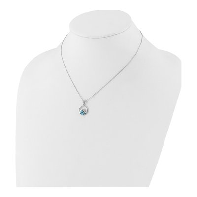 Sterling Silver Opal Wave Necklace & Earring Set – view 5