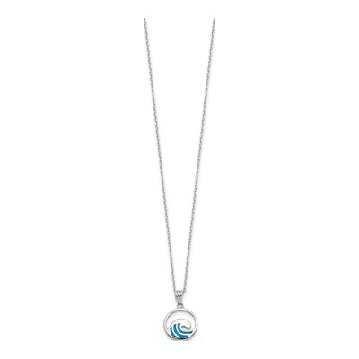 Sterling Silver Opal Wave Necklace & Earring Set – view 6