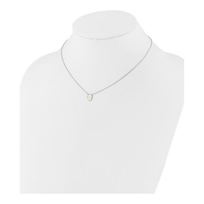 Sterling Silver Rh-Pl Cr.Opal Oval 16In Necklace W/1.75 Ext/Earring Set – view 4