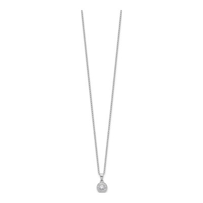 Sterling Silver CZ Earring & Necklace Set – view 6