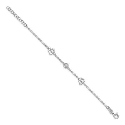 Sterling Silver CZ Girls' Butterfly Bracelet – view 3