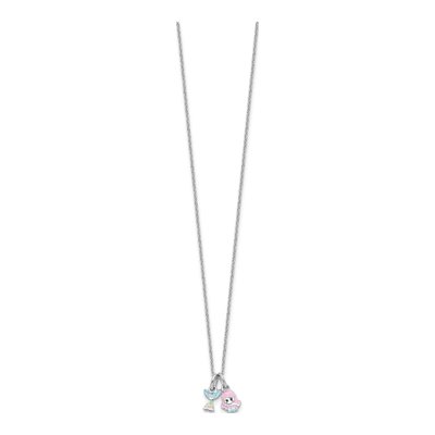 Sterling Silver Girls' Mermaid Necklace – view 3