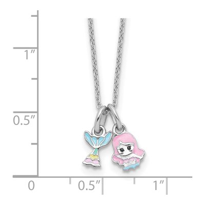 Sterling Silver Girls' Mermaid Necklace – view 5