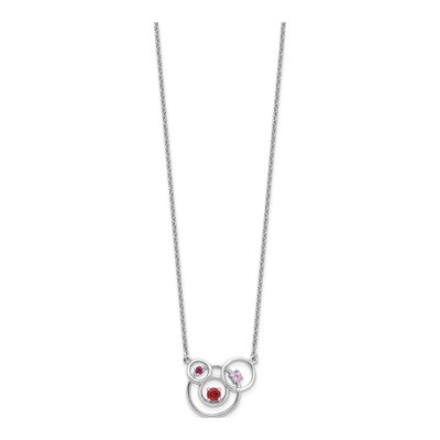 Sterling Silver Amethyst & Pink Tourmaline Necklace – view 3