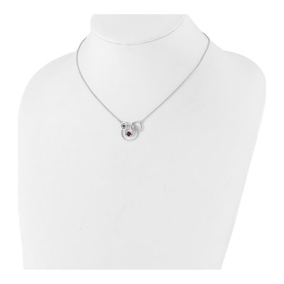 Sterling Silver Amethyst & Pink Tourmaline Necklace – view 4