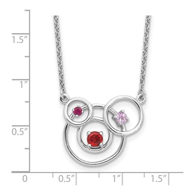 Sterling Silver Amethyst & Pink Tourmaline Necklace – view 5