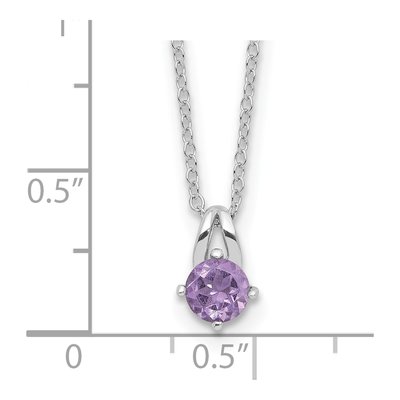 Sterling Silver Amethyst 45AM Necklace – view 5