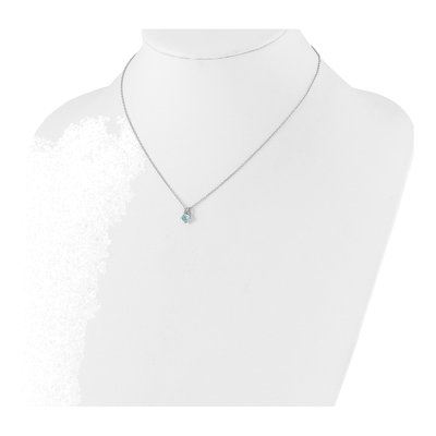 Sterling Silver Sky Blue Topaz Necklace – view 4