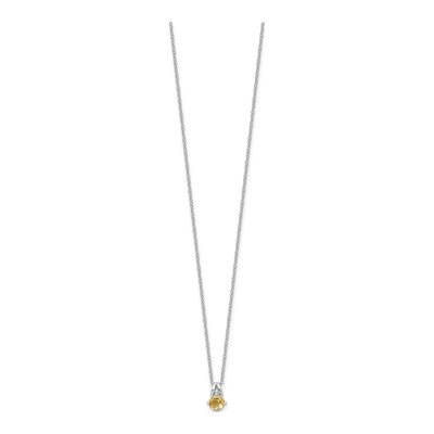 Sterling Silver Citrine 45CI Necklace – view 3