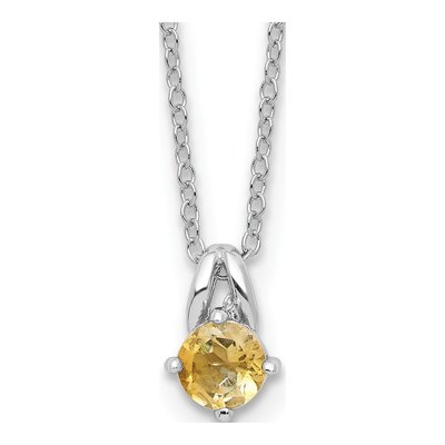 Sterling Silver Citrine 45CI Necklace