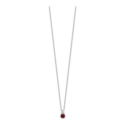 Sterling Silver Garnet 6GA Necklace – view 2