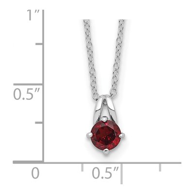 Sterling Silver Garnet 6GA Necklace – view 4