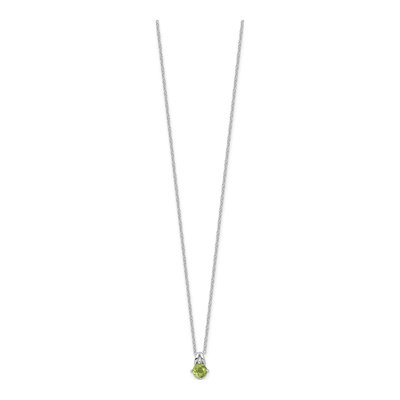 Sterling Silver Peridot 54PE Pendant Necklace – view 3