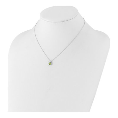 Sterling Silver Peridot 54PE Pendant Necklace – view 4