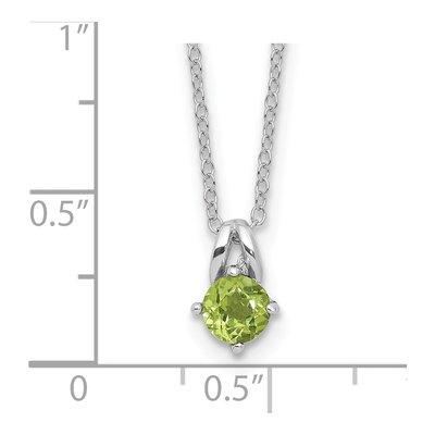 Sterling Silver Peridot 54PE Pendant Necklace – view 5