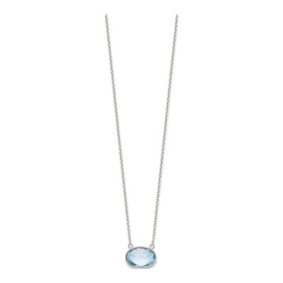 Sterling Silver Sky Blue Topaz Necklace – view 3