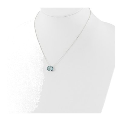 Sterling Silver Sky Blue Topaz Necklace – view 4