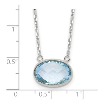 Sterling Silver Sky Blue Topaz Necklace – view 5