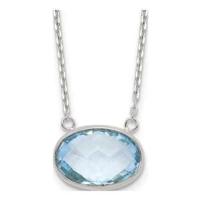 Sterling Silver Sky Blue Topaz Necklace