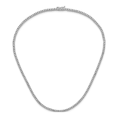 Sterling Silver CZ Tennis Necklace – view 4