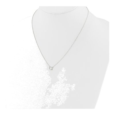 Sterling Silver CZ Heart Necklace – view 4