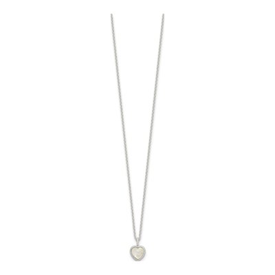 Sterling Silver Moonstone Heart Necklace – view 3