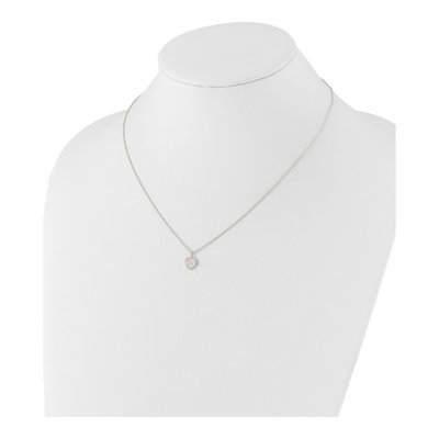 Sterling Silver Moonstone Heart Necklace – view 4