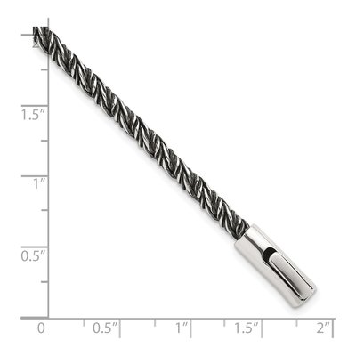 Men's Sterling Silver 3.7mm Twisted Franco Chain Bracelet – view 6