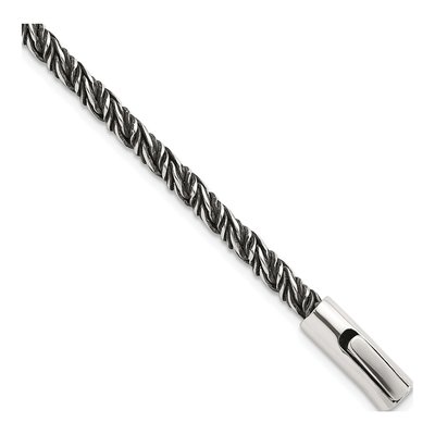 Men's Sterling Silver 3.7mm Twisted Franco Chain Bracelet