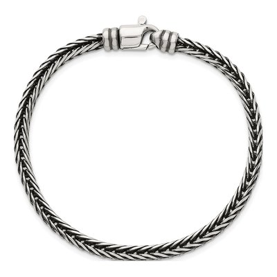 Men's Sterling Silver 4.2mm Franco Chain Bracelet – view 5