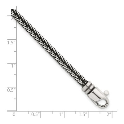 Men's Sterling Silver 4.2mm Franco Chain Bracelet – view 6