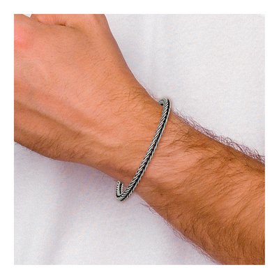 Men's Sterling Silver 4.2mm Franco Chain Bracelet – view 7