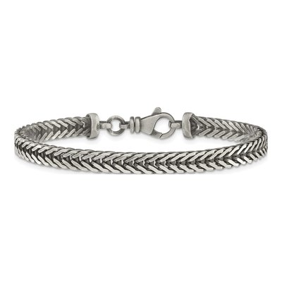Men's Sterling Silver 5.5mm Franco Chain Bracelet – view 4