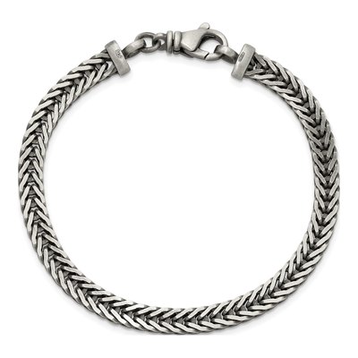 Men's Sterling Silver 5.5mm Franco Chain Bracelet – view 5
