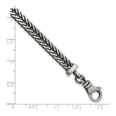 Men's Sterling Silver 5.5mm Franco Chain Bracelet – view 6