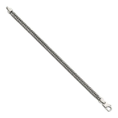 Men's Sterling Silver 6.1mm Wheat Bracelet – view 3