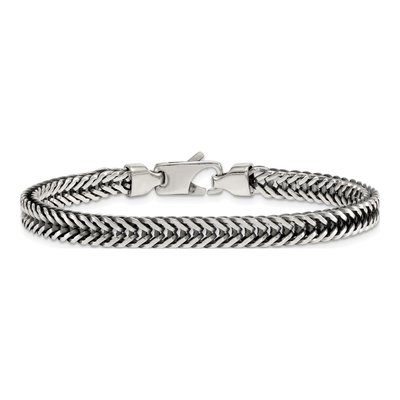 Men's Sterling Silver 6.1mm Wheat Bracelet – view 4
