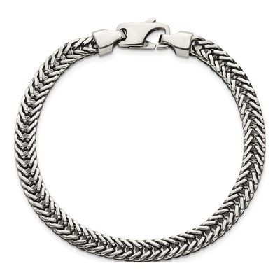 Men's Sterling Silver 6.1mm Wheat Bracelet – view 5