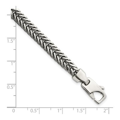 Men's Sterling Silver 6.1mm Wheat Bracelet – view 6