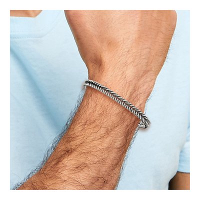 Men's Sterling Silver 6.1mm Wheat Bracelet – view 7