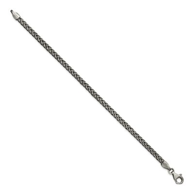 Men's Sterling Silver 3.9mm Wheat Chain Bracelet – view 3