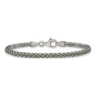 Men's Sterling Silver 3.9mm Wheat Chain Bracelet – view 4
