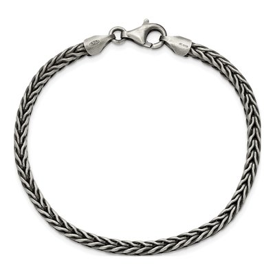 Men's Sterling Silver 3.9mm Wheat Chain Bracelet – view 5