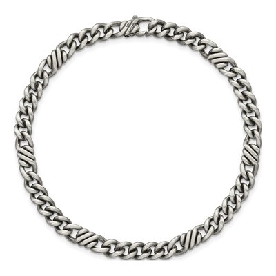 Sterling Silver 5.3mm Black Ruthenium Curb Bracelet – view 5