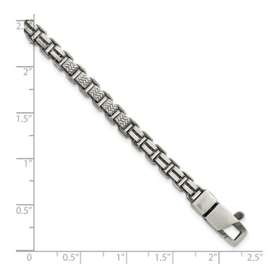 Men's Sterling Silver 5mm Black Box Chain Bracelet – view 6